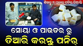 ଶିଖନ୍ତୁ ବିନା କ୍ଷୀରରେ ପନୀର ତିଆରି ! ଗାଁରେ କରିବେ ପ୍ରବଳ ରୋଜଗାର ! Paneer making business ! Busibess idea
