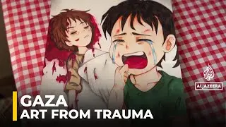 Gaza&rsquo;s young artist turn war trauma into art