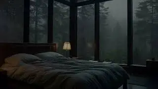 Lie in a Warm Bed and Fall Asleep | Soothing Rain Sound On The Window For Sleep