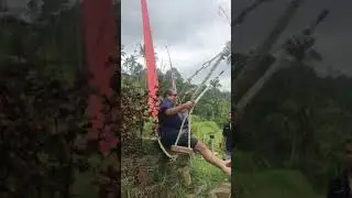 Giant Swing over looking Bali Water Falls