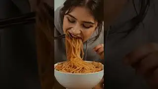 AI ASMR Eating Sounds (4K)     #noodles #eating #food #mukbang #foodie #asmr