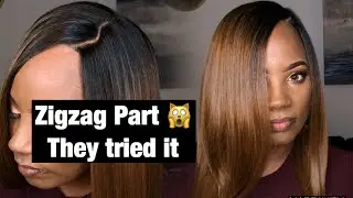 My thoughts .. Zigzag Parted wig 90s style ... Zury fame ft elevatestyles