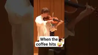 When the coffee hits! #viola #violin #music #practice #classicalmusic #virtuoso #prodigy #cello