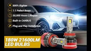 [NEW] Boslla180W 21600LM LED Headlight Bulb| Bull Shape