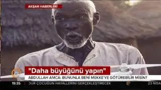 Mekke'ye gitmek isteyen Ganalı Abdullah Amca'nın hayali 'drone' sayesinde ger&ccedil;ekleşti