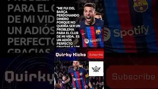 Jordi Alba se despide del Bar&ccedil;aPERDONANDO dinero de su vida