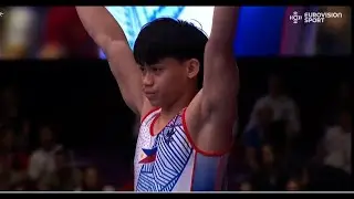 Karl Eldrew Yulo Floor Finals Winning Medal Display |World Jr Artistic Gymnastics Championship 2025 