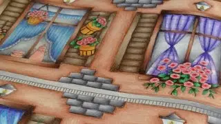 Part 2 - Colored by Julie Bouve - romantic country coloring book - prismacolor pencils