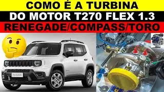 Turbina do motor T270 Jeep Renegade flex turbo, Compass 1.3 e Fiat Toro, explicando os componentes