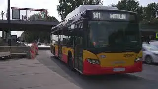 Poland, Warsaw, bus 141 ride from Saska to Witolin