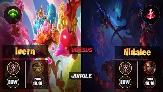 GrandMaster IVERN [Guardian] (Jungle) VS  NIDALEE - Grandmaster EUW Patch 10.10