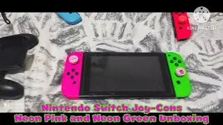 Nintendo Switch Joy-Cons Neon Pink and Neon Green Unboxing 4K HDR