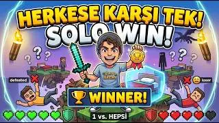 Bed Wars'ta Herkese Karşı TEK Başıma Oynadım! (SOLO WIN)
