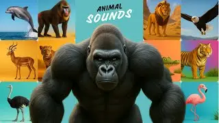 Safari Animal Sounds Song 🦁🐘 | Nursery Rhyme for Kids | Learn Animal Names & Sounds
