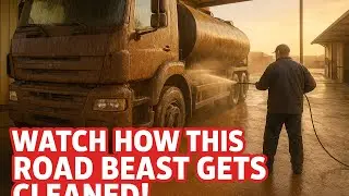 Transforming a Mud-Covered DONG FENG Truck! High-Pressure Wash Magic Revealed!