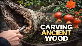 Pomegranate Bonsai &mdash; Carving a Hollow Trunk for Ancient Look