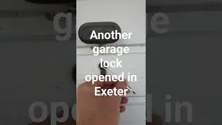 A garage door Euro cylinder lock picked open in Exeter