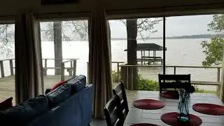 Lake House Rental - Incredible Living and Dining Room with 180&deg; Lake Views