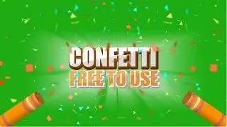 Confetti Green Screen (with Sound + 4K Download)
