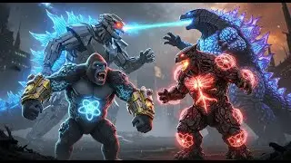 King Kong & Godzilla vs Cyber Kong vs Space Godzilla | Transformations Revealed!