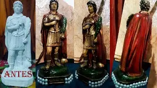 Pintura barroca em imagem sacra de gesso (Passo a passo)