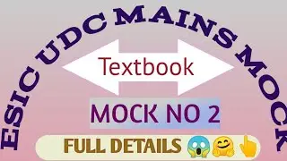 Esic UDC mains mock 2 (textbook).144/200😱99 percentile 😃.
