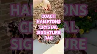 OBSESSED with the @coach Hamptons Crystal Signature Jacquard bag #handbags #coachbag