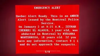 AlertReady - AMBER Alert on Noovo