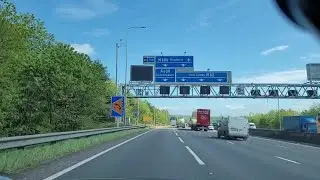 motorway driving Manchester to Bradford M62 junction 18