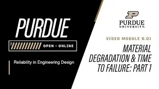 Reliability in Engineering Design | Module 6.1: Material Degradation and Time to Failure | Purdue