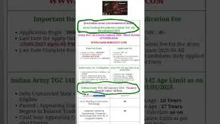 Army Technical #Graduate Course TGC 142 #Recruitment 2025