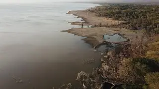 Idyllic DRONE SHOT at LAKE EYASI in Tanzania Africa (2022)