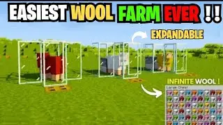 🐑BEST WOOL FARM EVER!! 🐑 In Minecraft Bedrock 1.21(EXPANDABLE)