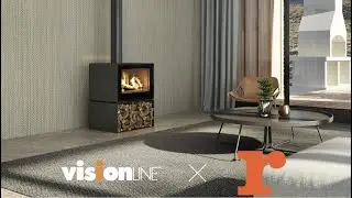 Check out this NEW Wood Fireplace! Modern, Contemporary, VisionLINE Phoenix