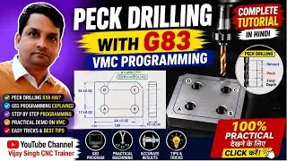 #G83 #PECKDRILLING CYCLE #DRILLING #VMCMACHINE #G83Peckdriliingcycle by Vijay Sir 8750725636.