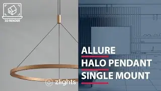 Allure Round Single Mount | Bespoke Lighting Design | 3D Visualisation | Australia