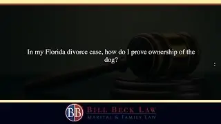In my Florida divorce case, how do I prove ownership of the dog?