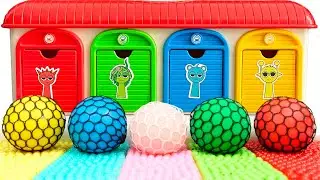 Long Slide Game With Cow Elephant Gorilla Hippopotamus Tiger - 3d Animal Game - Funny 3d Animals