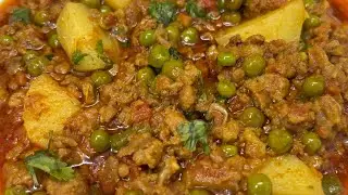 Aloo Matar Keema Recipe | How To Make Aloo Keema | Keema Aloo Matar Recipe | Ramzan Special Recipe