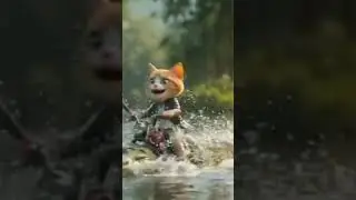 aiAnimation#AIAnimation#CatAdventure#CrocodileEncounter#Humor#VisualAdventure