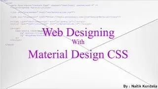 Tutorial : Materialize Forms(Textbox, Select, Radio Button, Checkbox) : Part 1/3