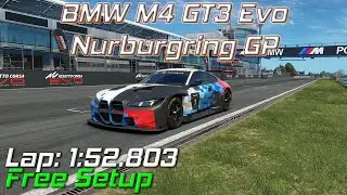 BMW M4 GT3 Evo - Nurburgring GP - Hotlap + Setup - Assetto Corsa Evo V0.4