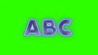 Neon Letters #1 / Green Screen - Chroma Key