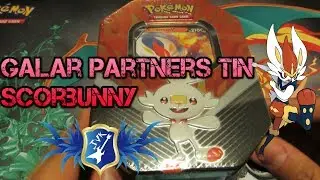 Unboxing Galar Partners Tin Scorbunny (Cinderace V) - Pokemon TCG