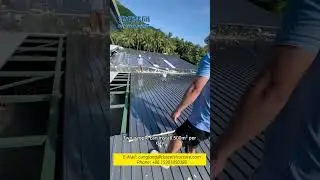 This is a polyurethane roof sheet, heat-insulating and rain-proof #sandwichpanel #buildingmaterials