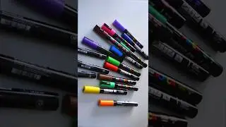 Unboxing 16 POSCA Markers ✨✍🏻 #art #illustration #markers  #creative #posca #doodle #satisfying