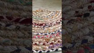 ✨ Half Circle Jute Rug for Entryways | White Chindi Door Mat Style! 🌿