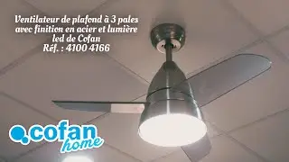 Ventilateur de Plafond &agrave; 3 Pales avec Lumi&egrave;re LED et Moteur &agrave; Faible Consommation ! 🌟