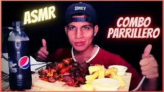 ASMR COMIENDO COMBO PARRILLERO-asmr tomando gaseosa Pepsi- INAUDIBLES AL FINAL-MUKBANG PERUANO.