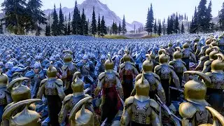 17 000 GondorCaptains VS 17 000 Elf Warrior No Shields _ ultimate epic battle simulator 2 _ uebs 2
